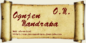 Ognjen Mandrapa vizit kartica